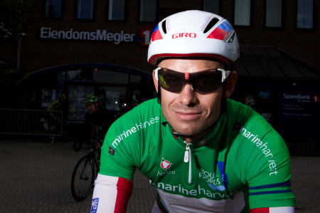 SJEFEN: Alexander Kristoff med sin grønne trøye og aerodynamiske hjelm.