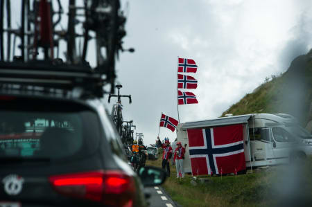 SIDEVIND: Vinden kunne blitt et problem på dagens etappe, men den kom i stor grad bakfra.