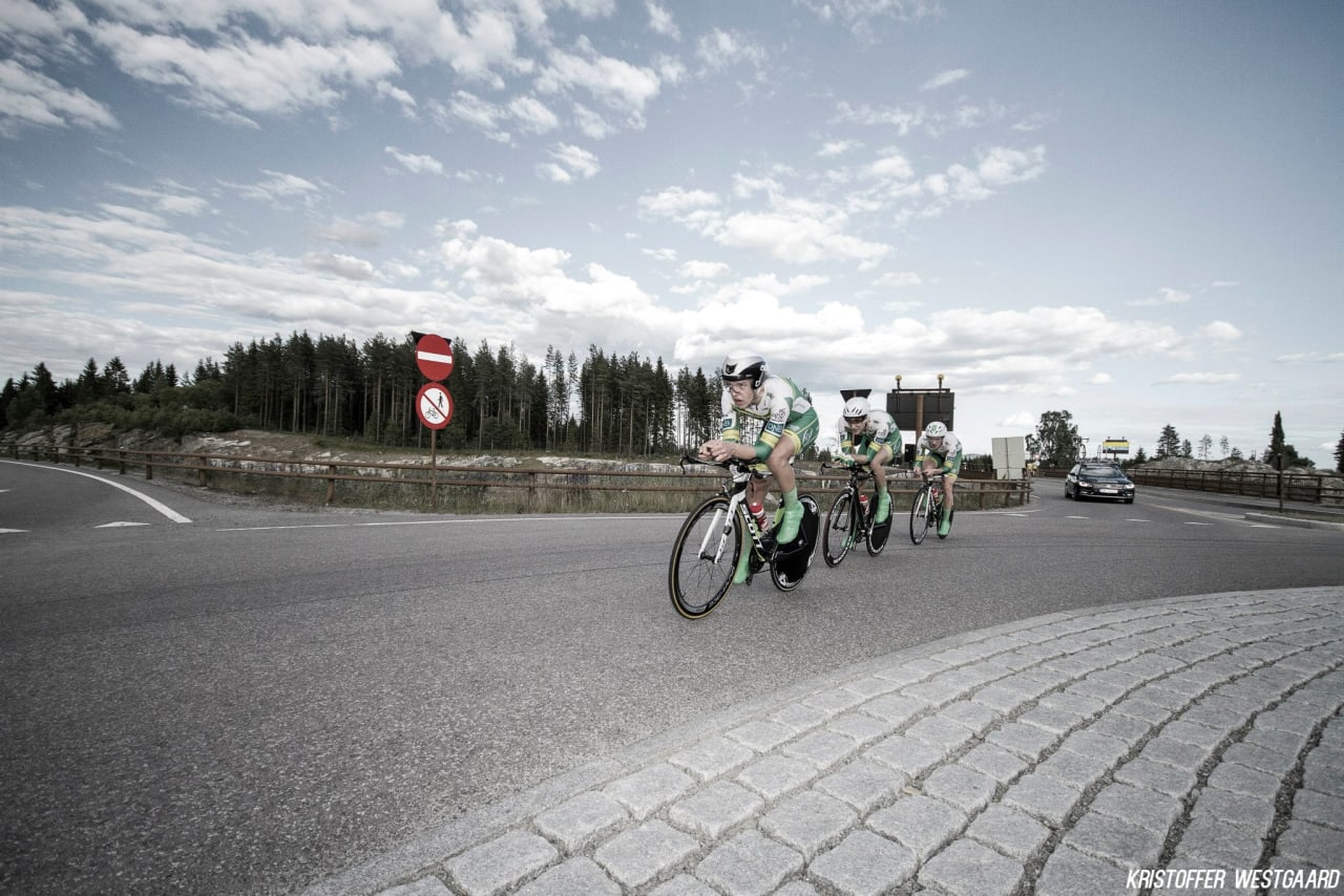 DRAG: Alexander Perez fra Lillehammer CK tauer i front.