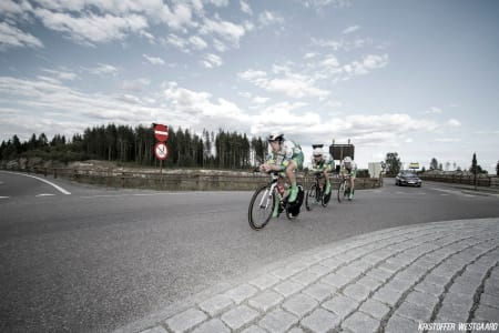 DRAG: Alexander Perez fra Lillehammer CK tauer i front.