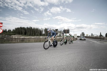 FØRER AN: Oskar Svendsen holder fart i Lillehammertoget.