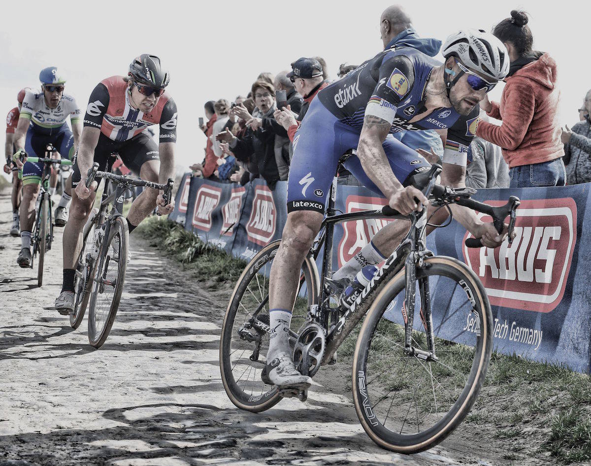 NESTEN: Edvald Boasson Hagen er en av de norske rytterne som har vært i posisjon til å vinne Paris-Roubaix. Foto: Cos Vos