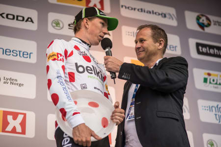 POLKADOT: Sep Vanmarcke fikk med seg et polka-fat fra de dype skogene på Budor.