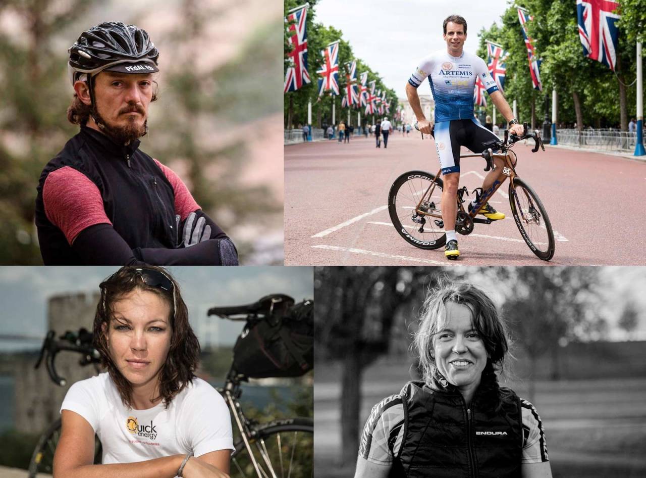 Mike Hall, Mark Beaumont, Julianna Buhring, Jenny Graham, Jorden rundt-sykling