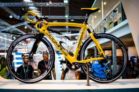 YELLOW: Shimano var synlig stolte av at Chris Froome kjørte på deres utstyr i Tour de France. Clincherhjulene er imidlertid neppe brukt av Tour-vinneren
