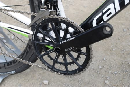 EDDERKOPPNETT: Cannondale SiSL2-krank med Spinderring tannhjul i ett stykke. (Foto: Kjetil Haaland)